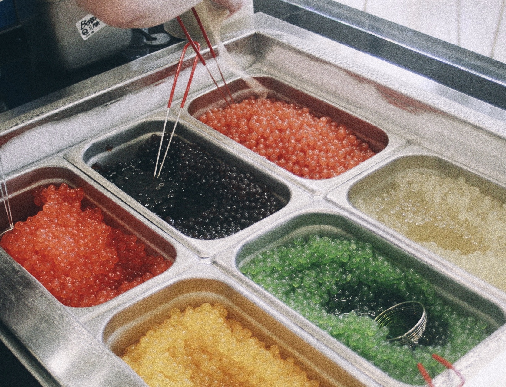 Various bubble flavors from Balance Grille. 
