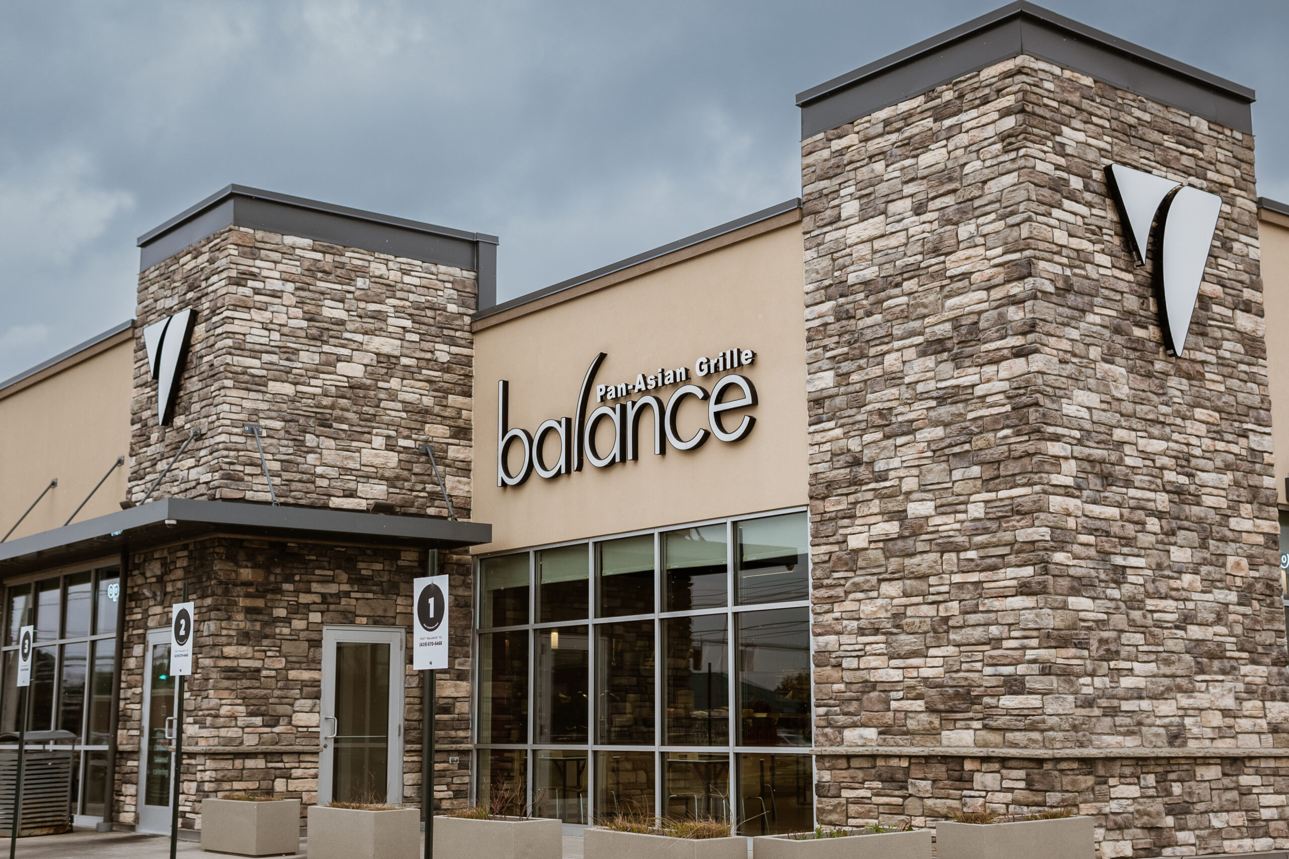 Exterior view of a Balance Grille restaurant location in Ohio.